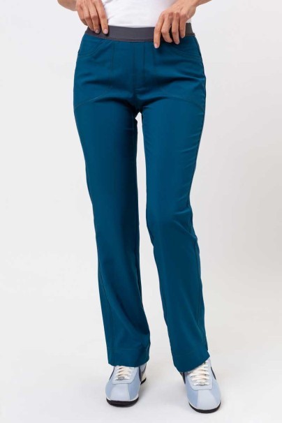 Dámské lékařské kalhoty Cherokee Infinity Slim Pull-on karaibsky modré-1