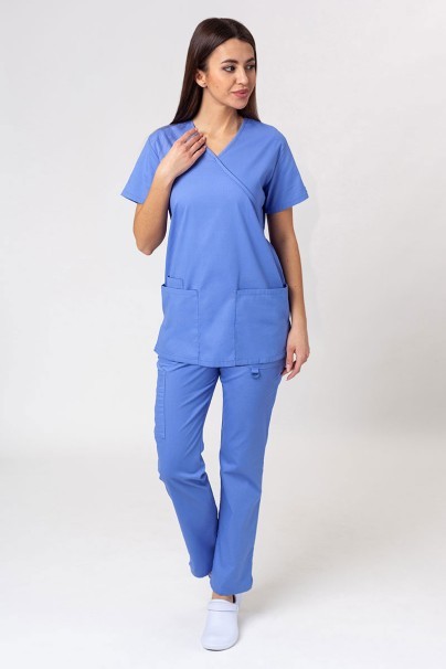 Lékařská dámská souprava Dickies EDS Signature Wrap (halena Mock, kalhoty Pull-on) klasicky modrá-1