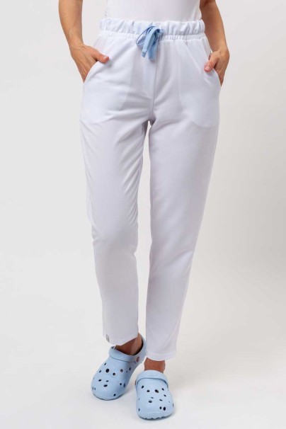 Dámské lékařské kalhoty Sunrise Uniforms Premium Pride bílé-1