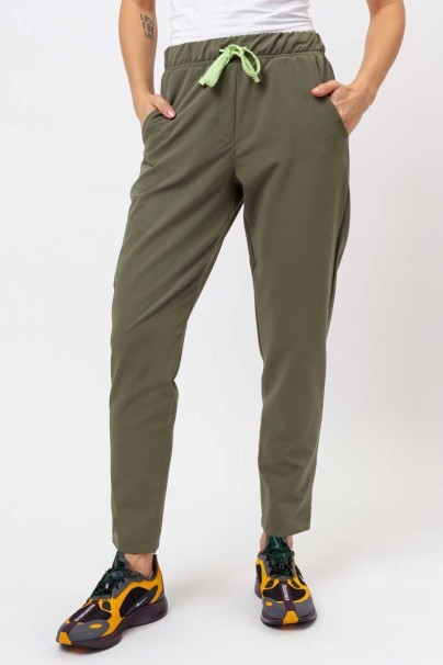 Dámské lékařské kalhoty Sunrise Uniforms Premium Pride olivkové-1