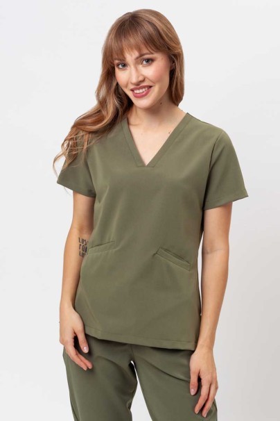 Dámská lékařská halena Sunrise Uniforms Premium Aura olivková-1