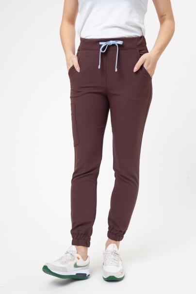Dámské kalhoty Sunrise Uniforms Premium Chill jogger hnědé-1