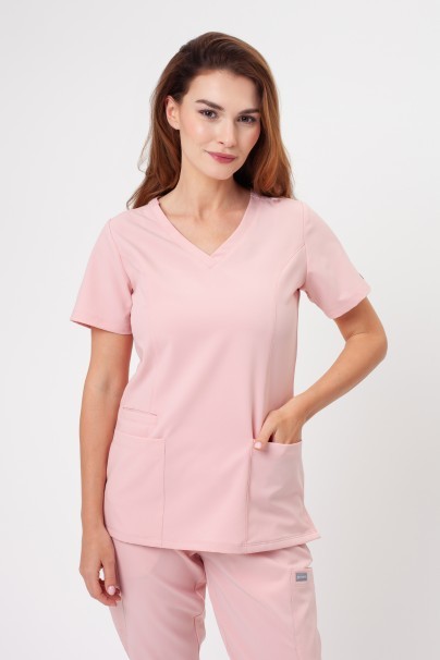 Lékařská dámská halena Maevn Momentum Double V-neck světle růžová