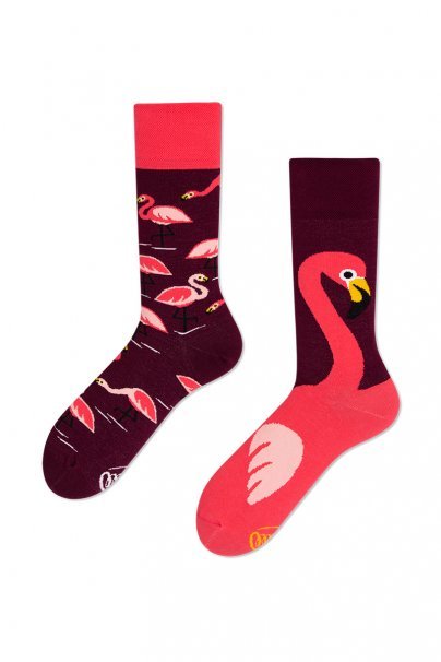 Barevné ponožky Pink Flamingo - Many Mornings-1