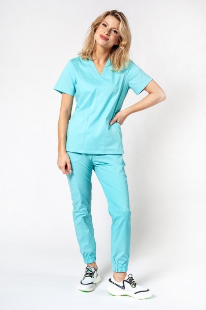 Dámska lékařská souprava Sunrise Uniforms Active III (halena Bloom, kalhoty Air) aqua-1
