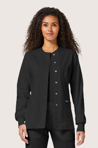 Dámská lékařská halena na zapínání Cherokee Revolution Snap černá-1