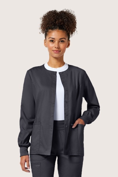 Dámská lékařská halena na zapínání Cherokee Revolution Snap šedá-1